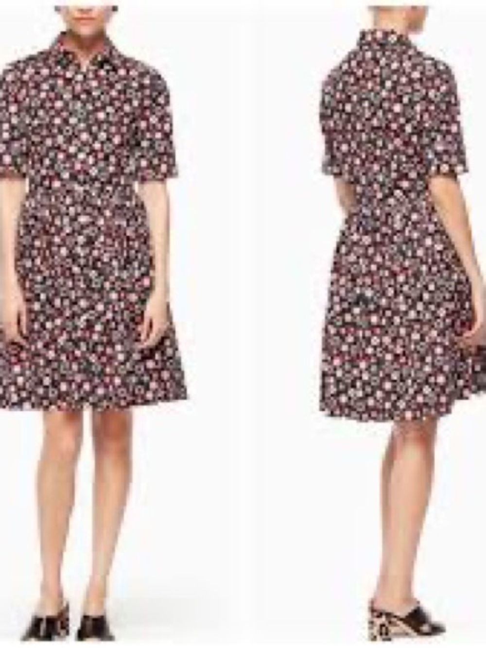 Kate Spade Black Floral Fit & Flare Dress - Picture 2 of 7